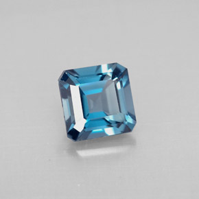 1.31 ct Blue Topaz Stone, Natural Topaz in Octagon Facet Shape for Sale