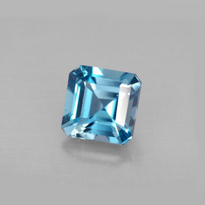 1.36 ct Blue Topaz Gemstone, Topaz Gem in Octagon Facet Shape for Sale.