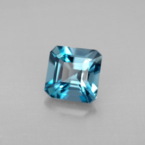 1.35 ct Blue Topaz Stone, Natural Topaz in Octagon Facet Shape for Sale