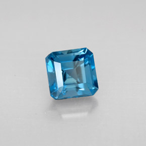 1.61 ct Blue Topaz Stone, Natural Topaz in Octagon Facet Shape for Sale