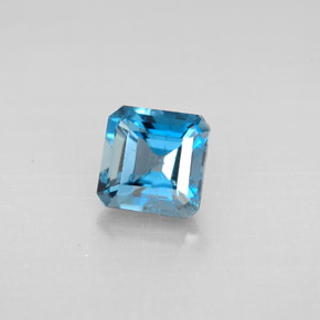 1.48 ct Blue Topaz Gemstone, Topaz Gem in Octagon Facet Shape for Sale.