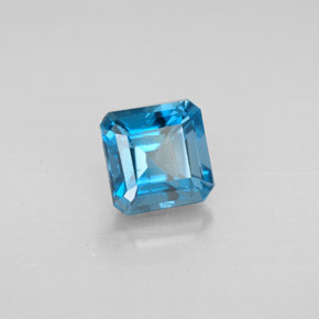1.48 ct Blue Topaz Stone, Natural Topaz in Octagon Facet Shape for Sale