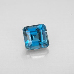 1.60 ct Blue Topaz Gemstone, Topaz Gem in Octagon Facet Shape for Sale.