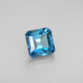 1.47 ct Blue Topaz Stone, Natural Topaz in Octagon Facet Shape for Sale