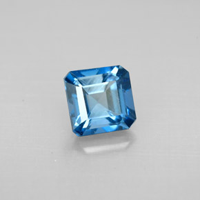 1.46 ct Blue Topaz Gemstone, Topaz Gem in Octagon Facet Shape for Sale.