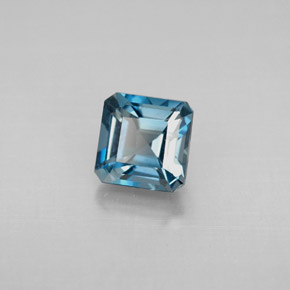 1.61 ct Blue Topaz Stone, Natural Topaz in Octagon Facet Shape for Sale
