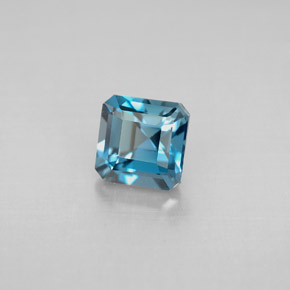 1.52 ct Blue Topaz Stone, Natural Topaz in Octagon Facet Shape for Sale