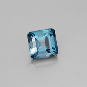 1.50 ct Blue Topaz Gemstone, Topaz Gem in Octagon Facet Shape for Sale.