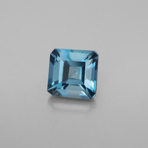 1.50 ct Blue Topaz Stone, Natural Topaz in Octagon Facet Shape for Sale