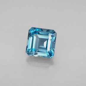 1.57 ct Blue Topaz Stone, Natural Topaz in Octagon Facet Shape for Sale