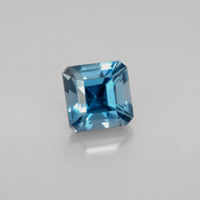 1.57 ct Blue Topaz Gemstone, Topaz Gem in Octagon Facet Shape for Sale.