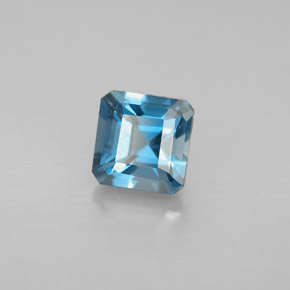 1.57 ct Blue Topaz Stone, Natural Topaz in Octagon Facet Shape for Sale
