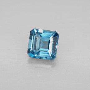 1.45 ct Blue Topaz Gemstone, Topaz Gem in Octagon Facet Shape for Sale.