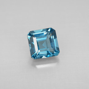 1.45 ct Blue Topaz Stone, Natural Topaz in Octagon Facet Shape for Sale