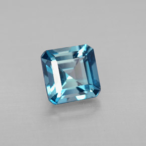 1.51 ct Blue Topaz Stone, Natural Topaz in Octagon Facet Shape for Sale