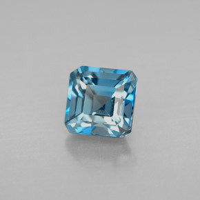 1.77 ct Blue Topaz Gemstone, Topaz Gem in Octagon Facet Shape for Sale.