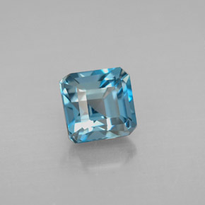 1.77 ct Blue Topaz Stone, Natural Topaz in Octagon Facet Shape for Sale