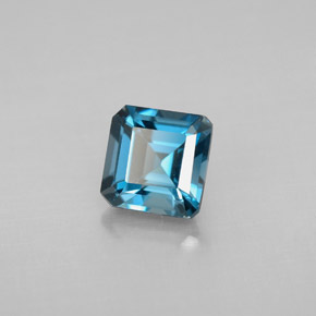 1.51 ct Blue Topaz Stone, Natural Topaz in Octagon Facet Shape for Sale