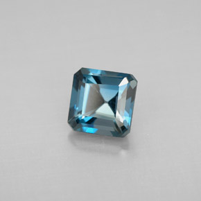 1.46 ct Blue Topaz Stone, Natural Topaz in Octagon Facet Shape for Sale