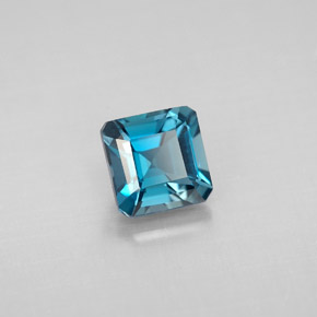 1.46 ct Blue Topaz Stone, Natural Topaz in Octagon Facet Shape for Sale