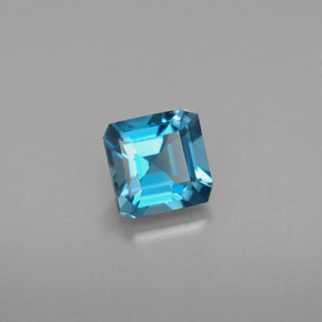 1.34 ct Blue Topaz Stone, Natural Topaz in Octagon Facet Shape for Sale