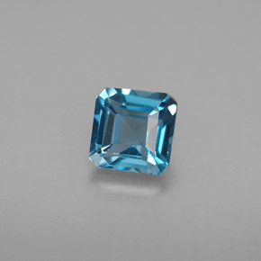 1.42 ct Blue Topaz Gemstone, Topaz Gem in Octagon Facet Shape for Sale.