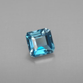 1.42 ct Blue Topaz Stone, Natural Topaz in Octagon Facet Shape for Sale