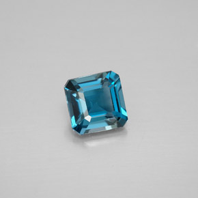 1.30 ct Blue Topaz Gemstone, Topaz Gem in Octagon Facet Shape for Sale.