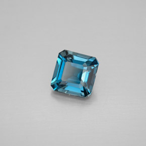 1.30 ct Blue Topaz Stone, Natural Topaz in Octagon Facet Shape for Sale