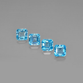 Intense Blue Topacio Gema - 1.7ct Forma octagonal (ID: 296828)