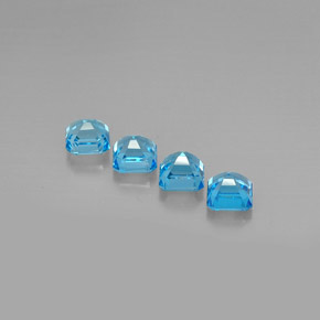 Topaz Gemstone in 6.1 x 6 mm Size for Sale, Topaz Stone in Swiss Blue Color