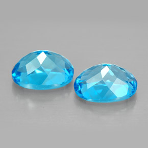Topaz Gemstone in 9 x 7 mm (calibrated) Size for Sale, Topaz Stone in Swiss Blue Color