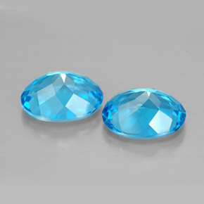 Topaz Gemstone in 9 x 7 mm (calibrated) Size for Sale, Topaz Stone in Swiss Blue Color