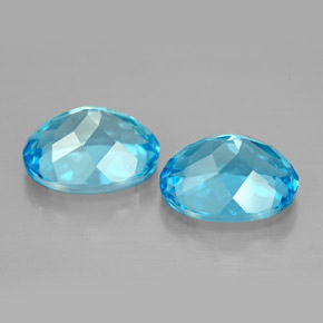 Topaz Gemstone in 9 x 7 mm (calibrated) Size for Sale, Topaz Stone in Swiss Blue Color