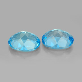 Topaz Gemstone in 9 x 7 mm (calibrated) Size for Sale, Topaz Stone in Swiss Blue Color