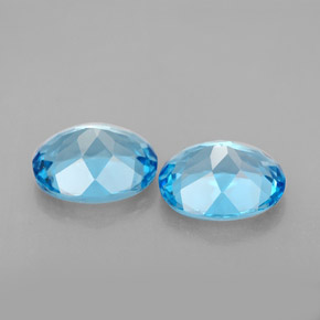 Topaz Gemstone in 9 x 7 mm (calibrated) Size for Sale, Topaz Stone in Swiss Blue Color