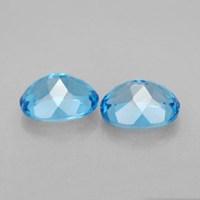 Topaz Gemstone in 9 x 7 mm (calibrated) Size for Sale, Topaz Stone in Swiss Blue Color