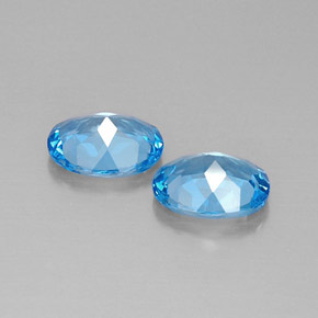 Topaz Gemstone in 9 x 7 mm (calibrated) Size for Sale, Topaz Stone in Swiss Blue Color