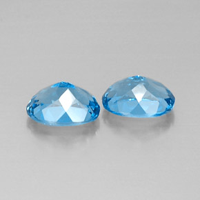 Topaz Gemstone in 9 x 7 mm (calibrated) Size for Sale, Topaz Stone in Swiss Blue Color
