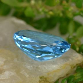 Topaz Gemstone in 9 x 7 mm (calibrated) Size for Sale, Topaz Stone in Swiss Blue Color