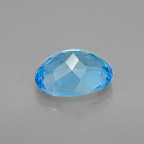 Topaz Gemstone in 9 x 7 mm (calibrated) Size for Sale, Topaz Stone in Swiss Blue Color