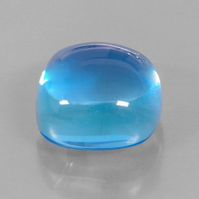 18.22 ct Blue Topaz Gemstone, Topaz Gem in Cushion Cabochon Shape for Sale.