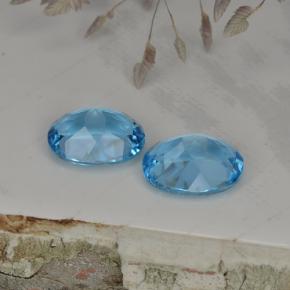 Topaz Gemstone in 9 x 7 mm (calibrated) Size for Sale, Topaz Stone in Swiss Blue Color