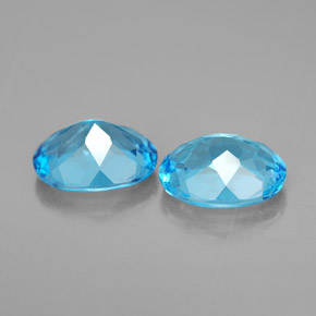 Topaz Gemstone in 9 x 7 mm (calibrated) Size for Sale, Topaz Stone in Swiss Blue Color