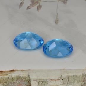 Topaz Gemstones in 9 x 7 mm (calibrated) Size for Sale, Topaz Stones in Swiss Blue Color