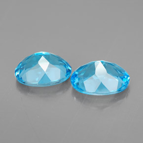 Topaz Gemstone in 9 x 7 mm (calibrated) Size for Sale, Topaz Stone in Swiss Blue Color