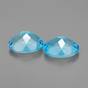 Topaz Gemstone in 9 x 7 mm (calibrated) Size for Sale, Topaz Stone in Swiss Blue Color