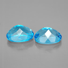 Topaz Gemstone in 9 x 7 mm (calibrated) Size for Sale, Topaz Stone in Swiss Blue Color