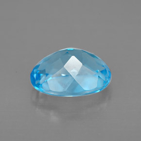Topaz Gemstone in 9 x 7 mm (calibrated) Size for Sale, Topaz Stone in Swiss Blue Color