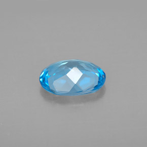 Topaz Gemstone in 9 x 7 mm (calibrated) Size for Sale, Topaz Stone in Swiss Blue Color
